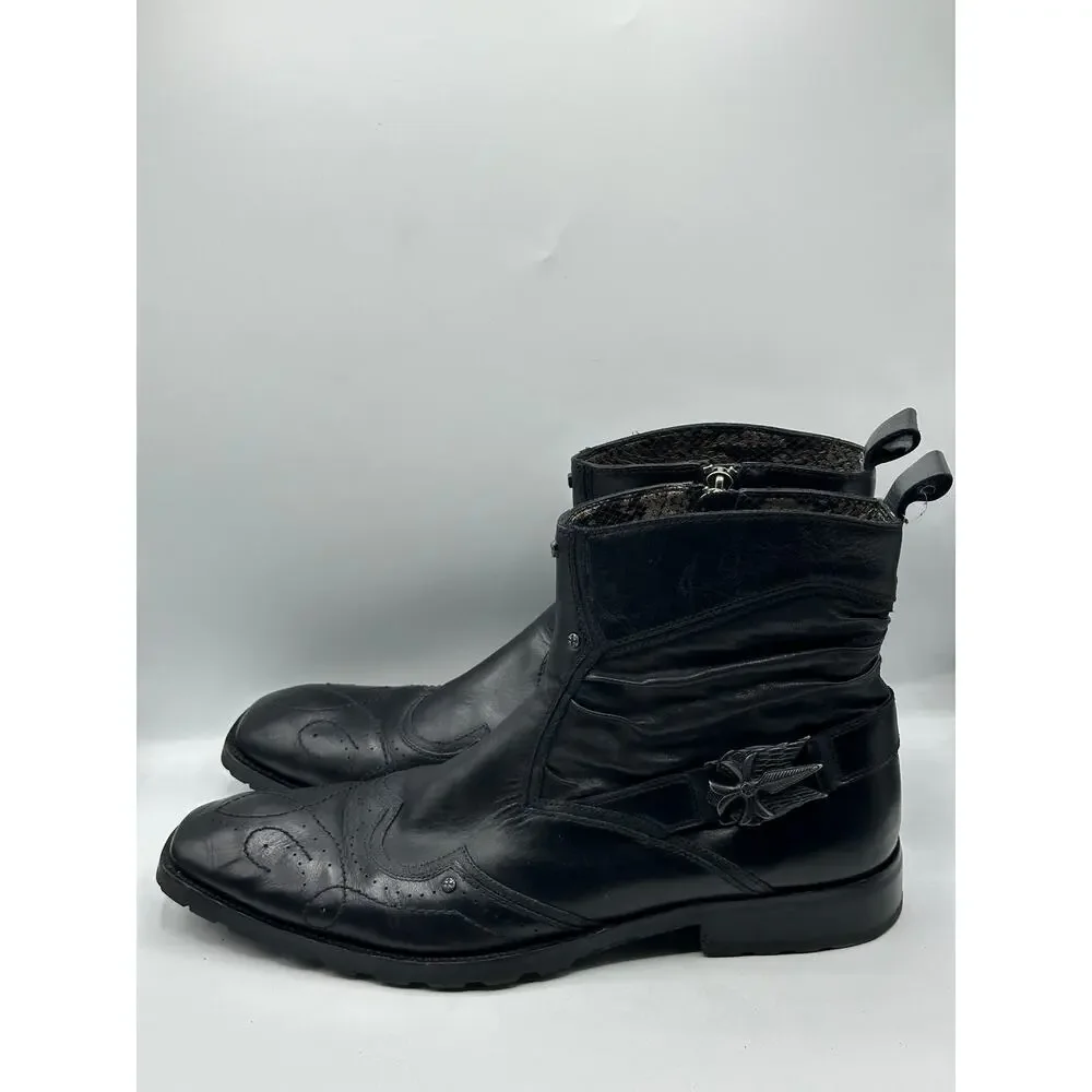 MARK NASON Lounge U Rock Ankle Boots Leather Moto Sz 14 $550
